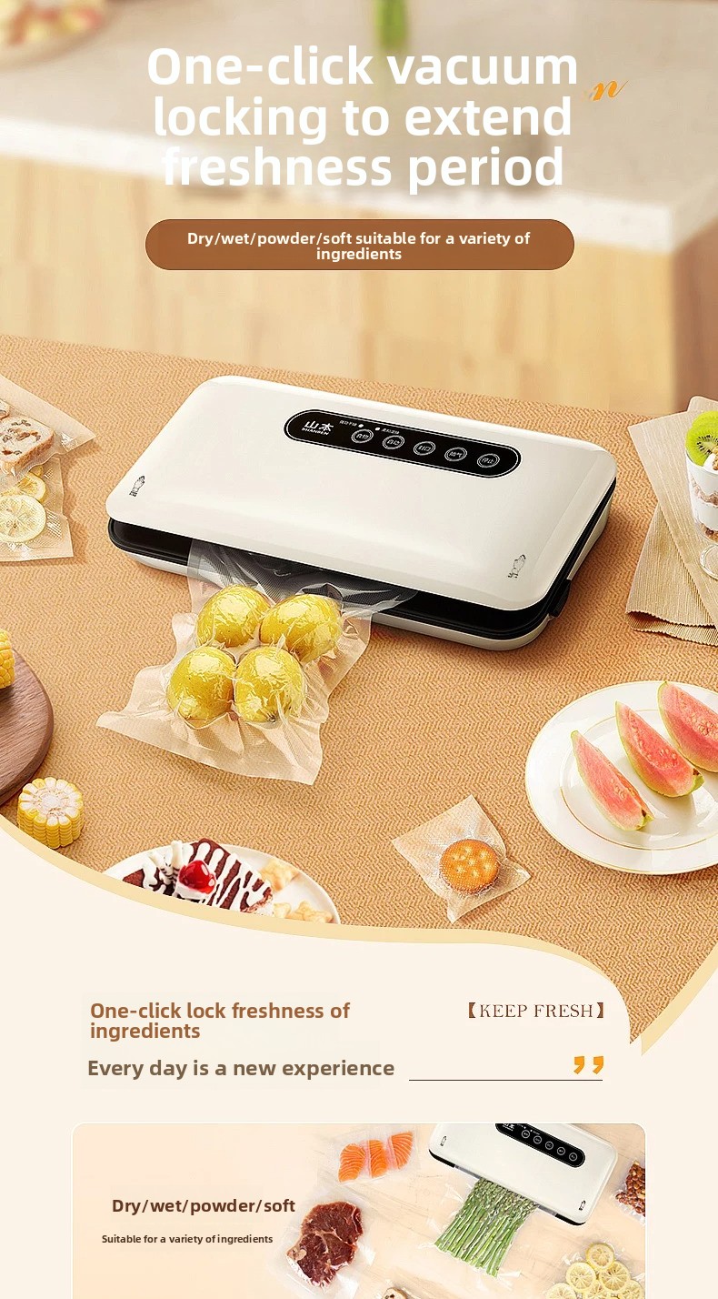 Food Vacuum Sealer Machine - Mesin Penyegel Vakum Mini Otomatis untuk