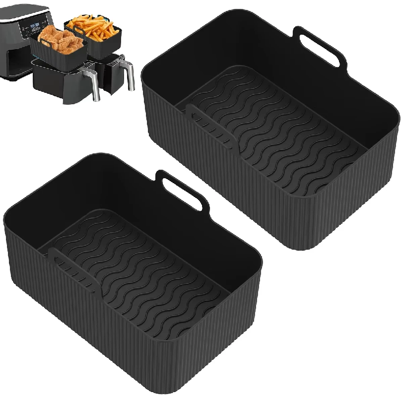 Air Fryer Silicone Pot Liner - 2 Buah Panci Silikon Penggoreng Udara,
