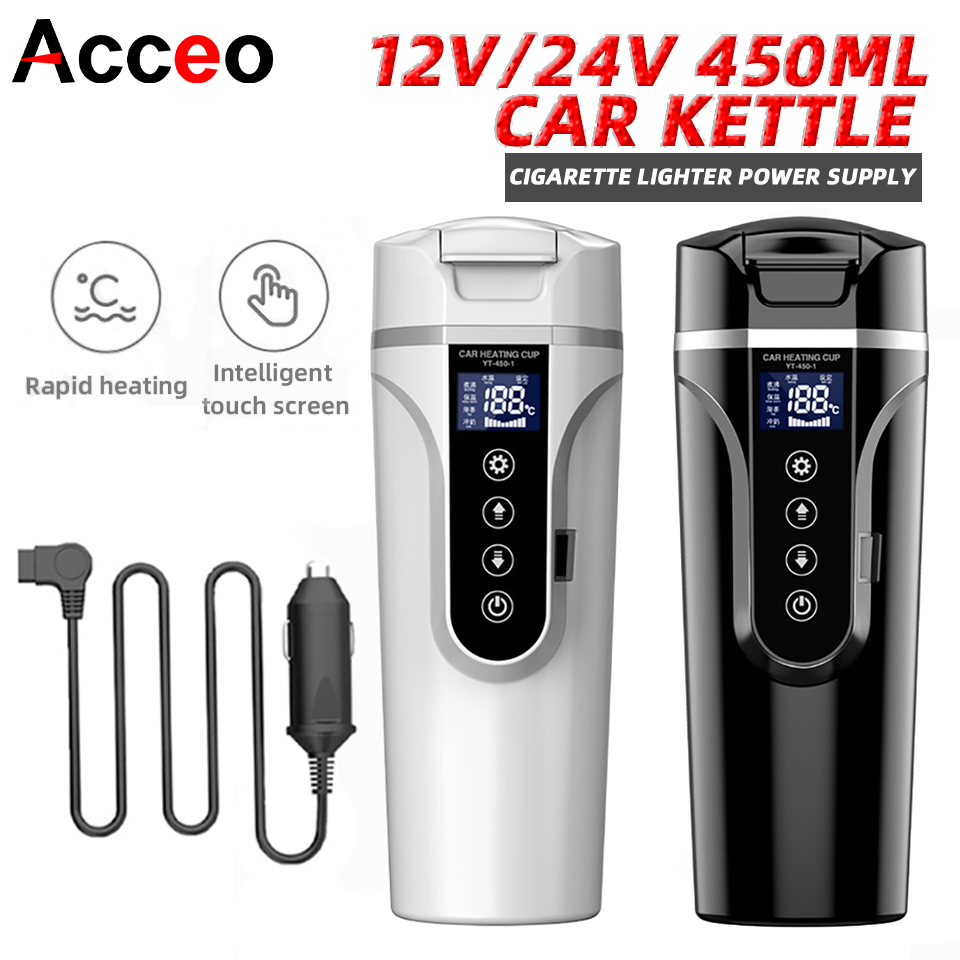 Electric Kettle Temperature Control - R31 450Ml Cangkir Pemanas Mobil 12V/24V