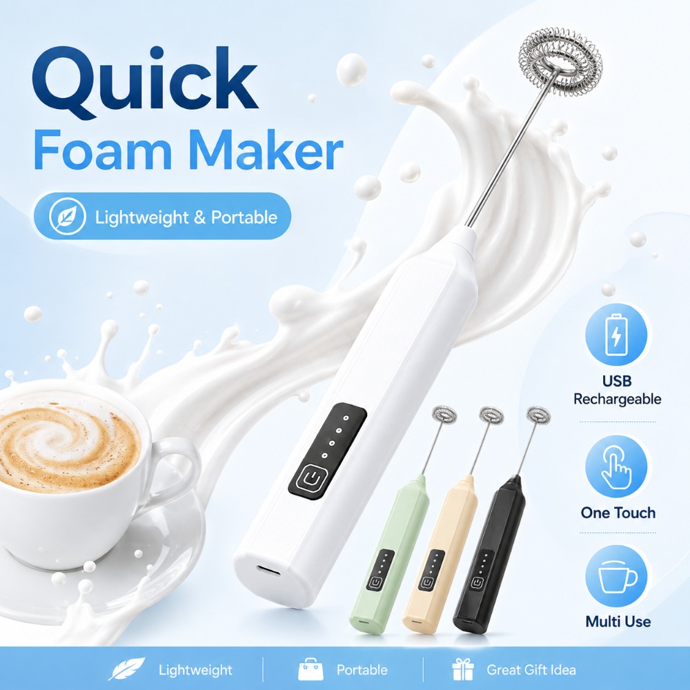 Electric Milk Frother Handheld - Pengocok Susu dan Pengocok Telur Elektrik