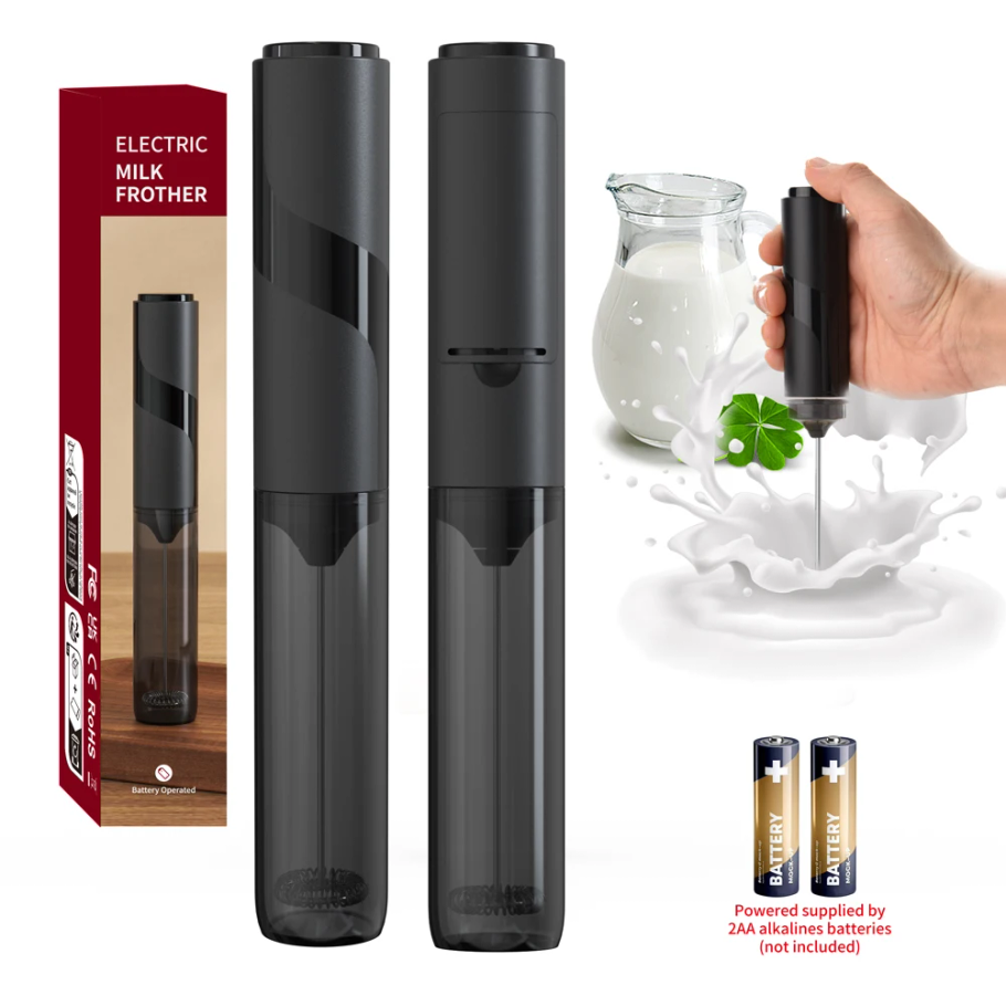 Electric Milk Frother Handheld - Pengaduk Susu Elektrik Stainless Steel Genggam