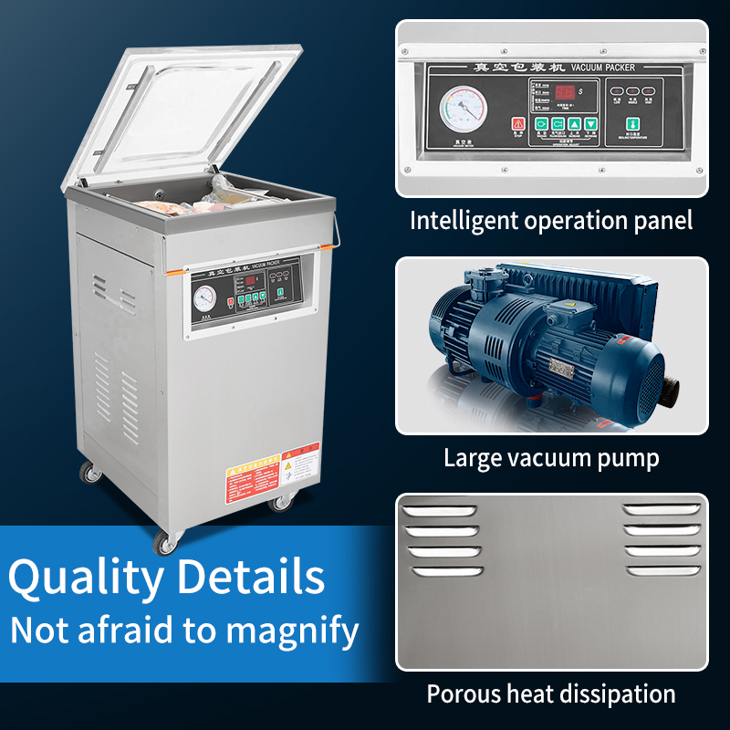 Food Vacuum Sealer Machine - Mesin Pengemas Vakum Vertikal Semi-Otomatis Komersial