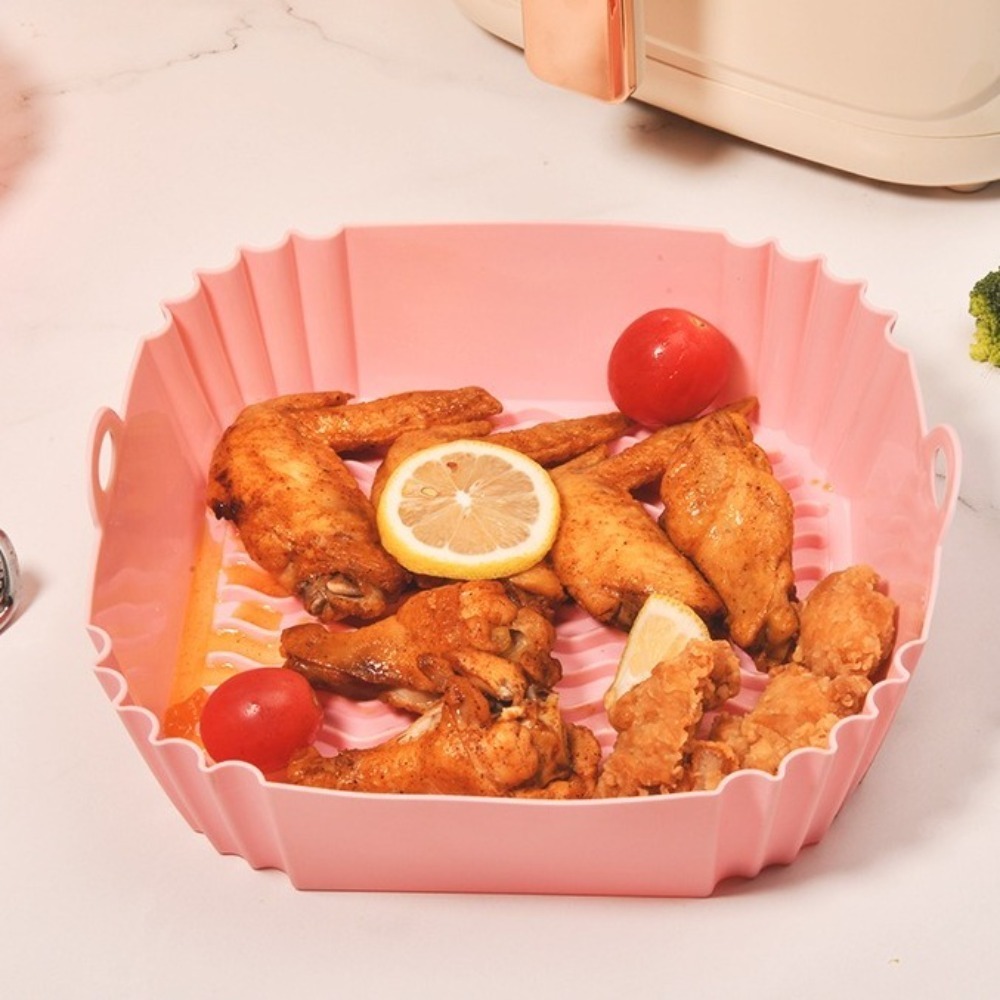 Air Fryer Silicone Pot Liner - Alas Silikon Anti Lengket untuk Air