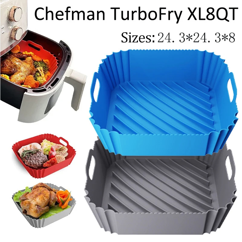 Penggorengan udara besar keran - Air Fryer Silicone Pot Liner ulasan dan harga