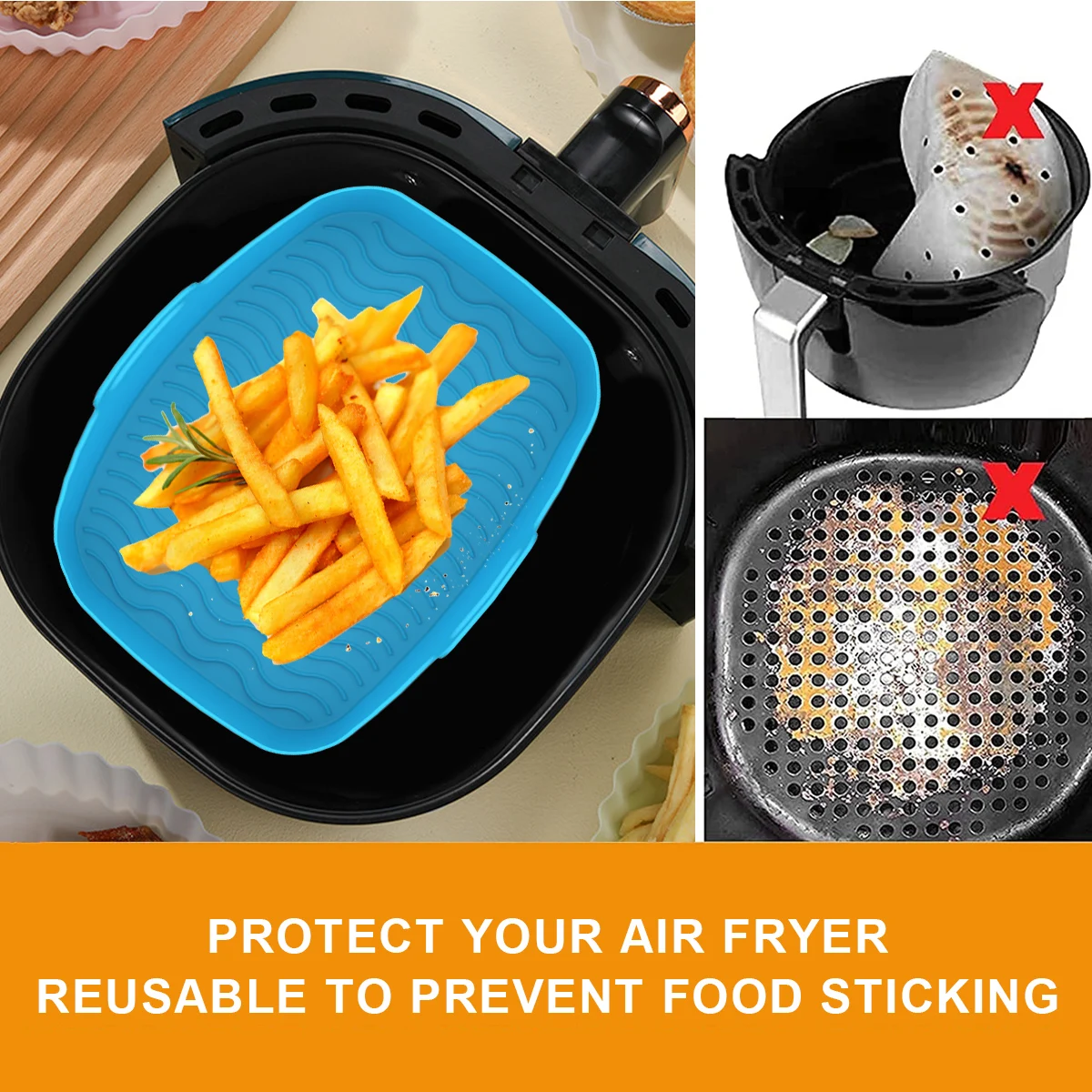 Aksesori dapur penggorengan ud - Air Fryer Silicone Pot Liner ulasan dan harga