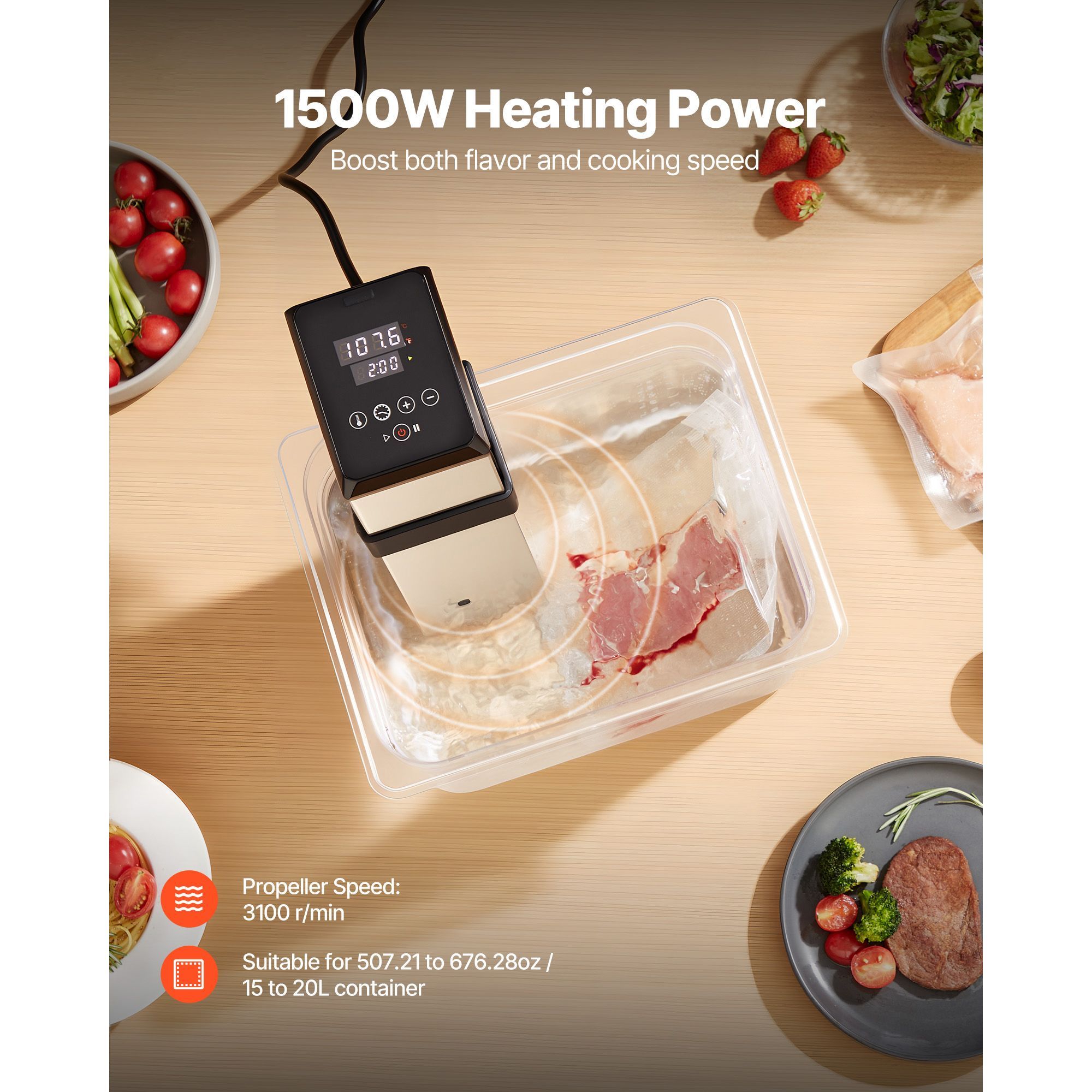 1500W Sous Vide untuk Pemasak  - Digital Sous Vide Precision Cooker ulasan dan harga