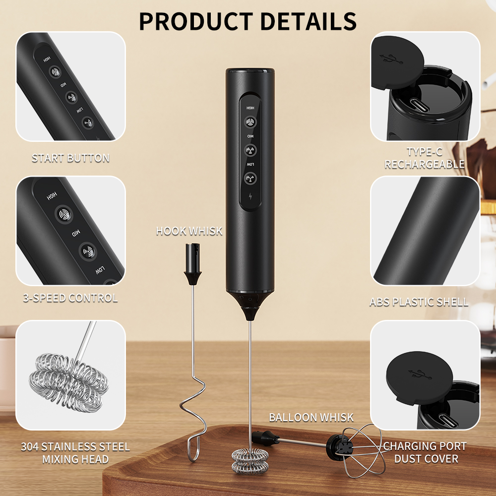 Pengaduk Susu Elektrik Genggam - Electric Milk Frother Handheld ulasan dan harga