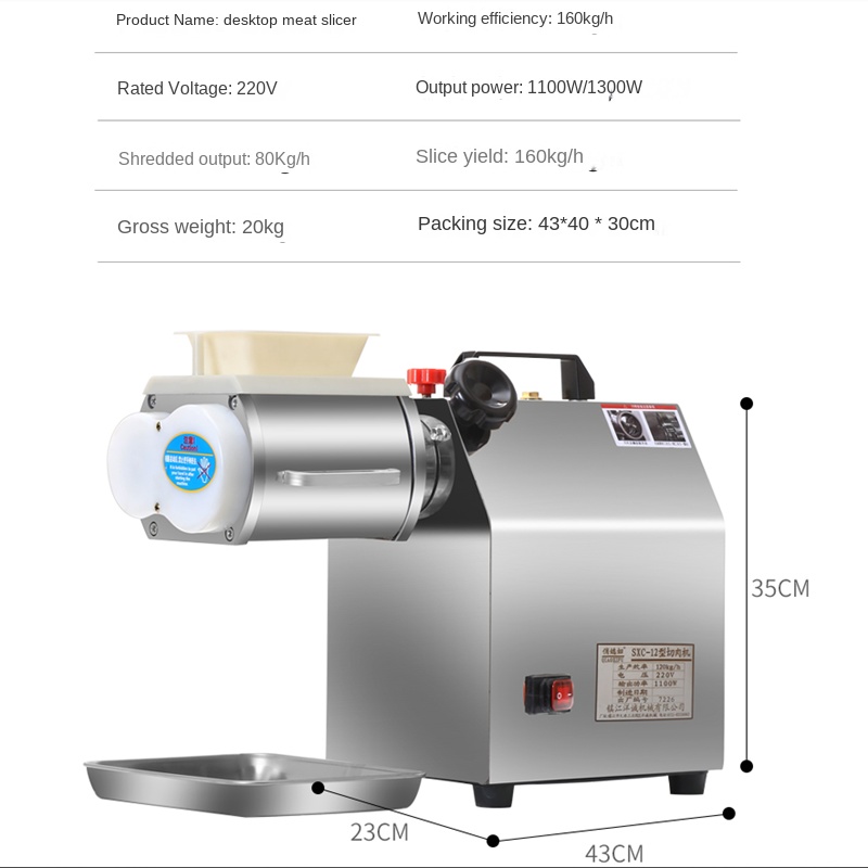 Alat Pengiris Daging Komersial - Automatic Meat Slicer Home ulasan dan harga