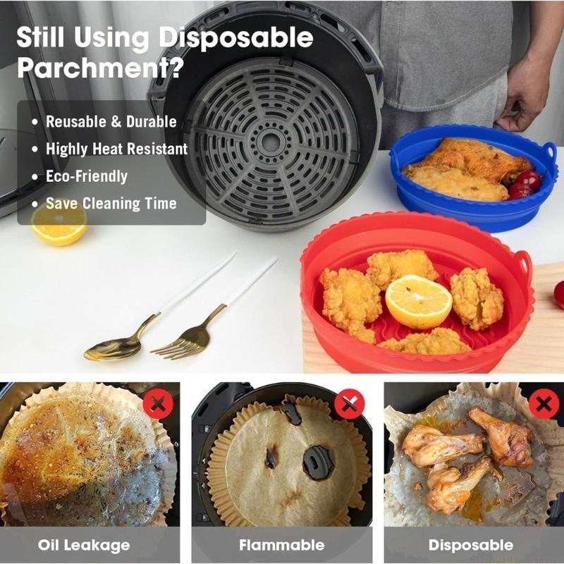 D0AB 2-Pack Keranjang Pot Lapi - Air Fryer Silicone Pot Liner ulasan dan harga