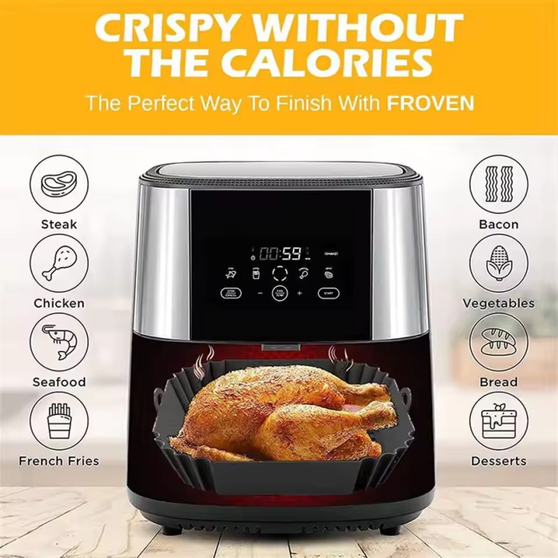 1 Buah Baki Panci Penggorengan - Air Fryer Silicone Pot Liner ulasan dan harga
