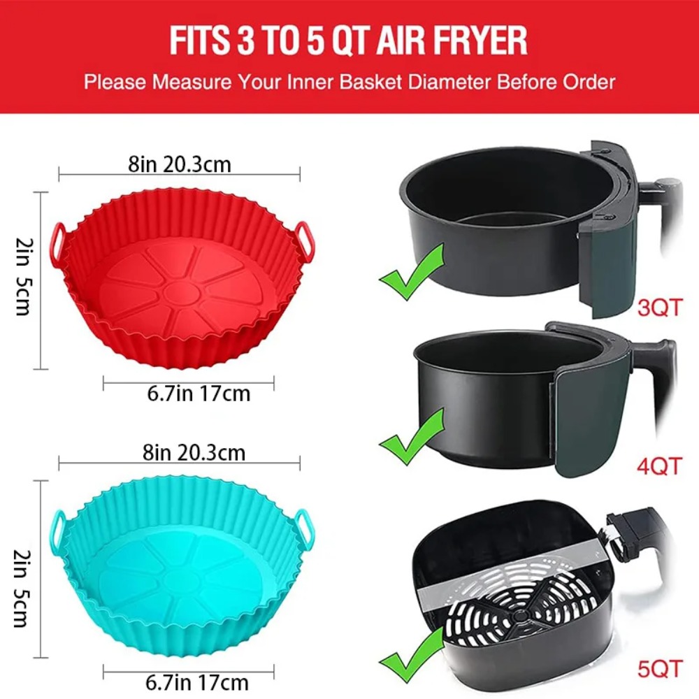 Keranjang Silikon Air Fryer, A - Air Fryer Silicone Pot Liner ulasan dan harga
