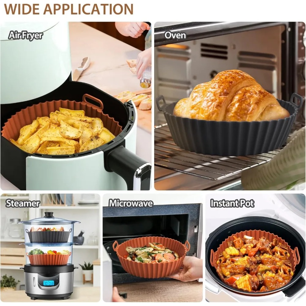 Keranjang Silikon Air Fryer, A - Air Fryer Silicone Pot Liner ulasan dan harga