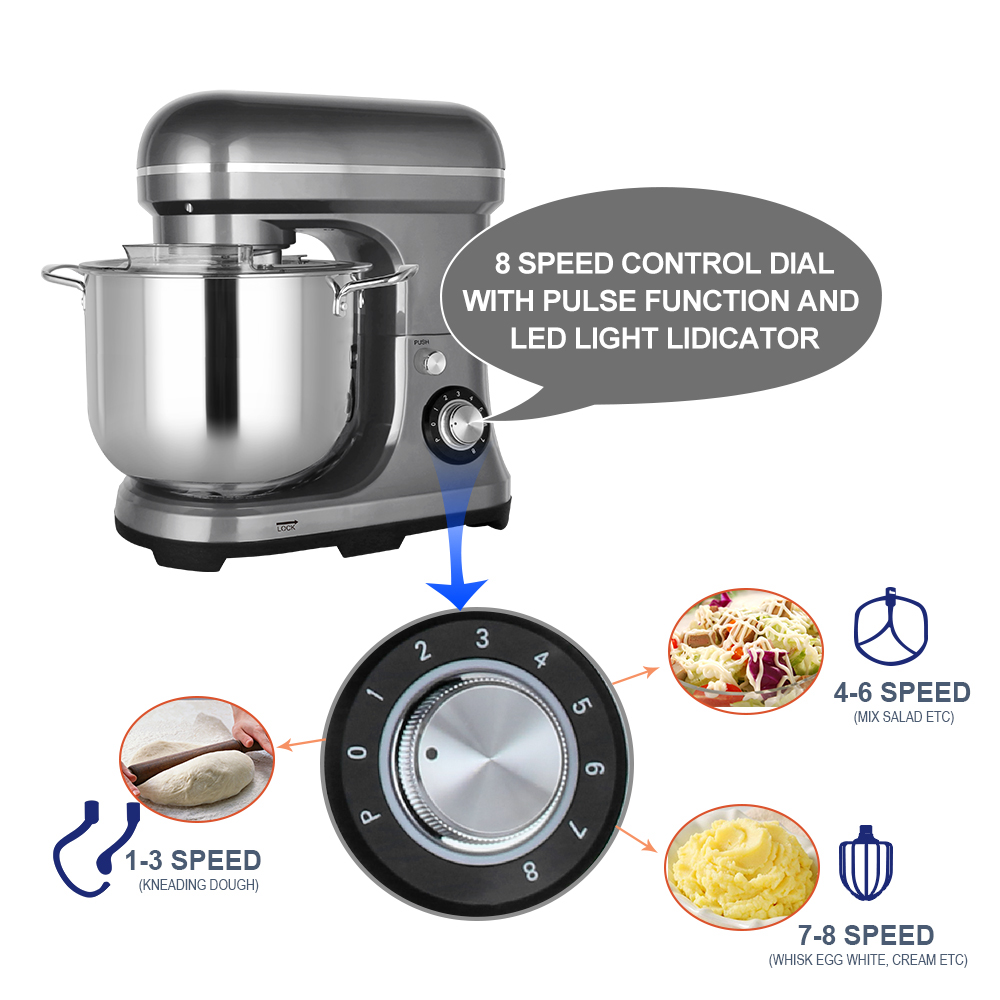 Mixer Elektrik 11L 2000W, Daya - Home Appliances ulasan dan harga