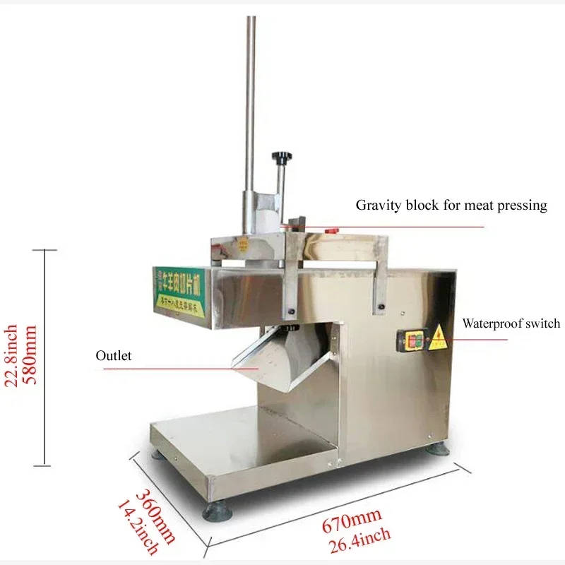 Pemotong Daging Pengiris Listr - Automatic Meat Slicer Home ulasan dan harga